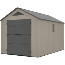 Abri de Jardin HDPE Sunlife 9,5m² - Crème/Gris avec Plancher | JOBU