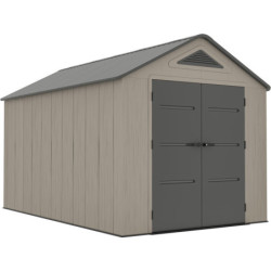 Abri de Jardin HDPE Sunlife 9,5m² - Crème/Gris avec Plancher | JOBU