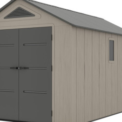 Abri de Jardin HDPE Sunlife 9,5m² - Crème/Gris avec Plancher | JOBU