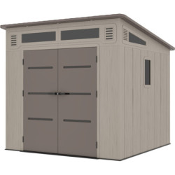 Abri de Jardin HDPE Sunlife 6,5m² Crème/Marron + Plancher | JOBU