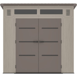 Abri de Jardin HDPE Sunlife 6,5m² Crème/Marron + Plancher | JOBU