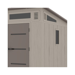 Abri de Jardin HDPE Sunlife 6,5m² Crème/Marron + Plancher | JOBU