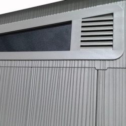 Abri de Jardin HDPE Sunlife 6,5m² Crème/Marron + Plancher | JOBU