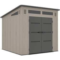 Abri de Jardin 6,5m² Sunlife HDPE + Plancher - Crème/Gris | JOBU