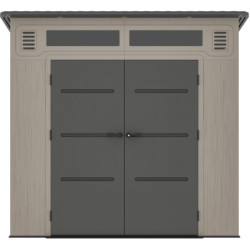 Abri de Jardin 6,5m² Sunlife HDPE + Plancher - Crème/Gris | JOBU