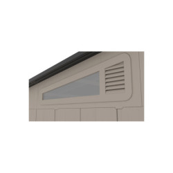 Abri de Jardin 6,5m² Sunlife HDPE + Plancher - Crème/Gris | JOBU