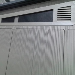 Abri de Jardin 6,5m² Sunlife HDPE + Plancher - Crème/Gris | JOBU