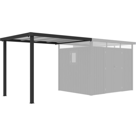 Appentis 275x230cm pour abri Kosto en acier galvanisé X-METAL