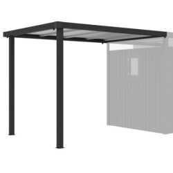 Appentis 275x230cm pour abri Kosto en acier galvanisé X-METAL