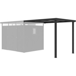 Appentis 275x230cm pour abri Kosto en acier galvanisé X-METAL