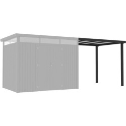 Appentis 275x230cm pour abri Kosto en acier galvanisé X-METAL