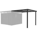 Appentis 275x294cm en acier galvanisé anthracite pour abri Kosto 8,64m² - X-METAL