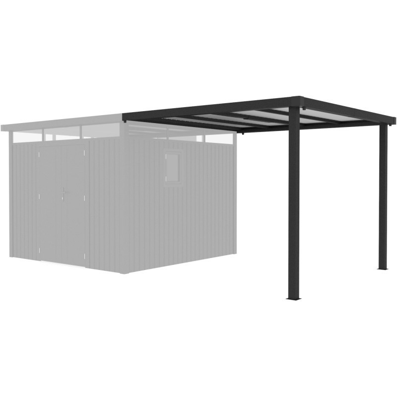 Appentis 275x294cm pour abri Kosto en acier galvanisé X-METAL