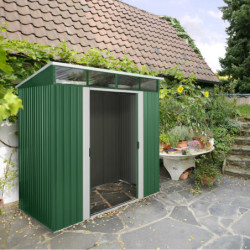 Abri de jardin Lübeck 86 - acier galvanisé vert - 4,05m² - Vitavia
