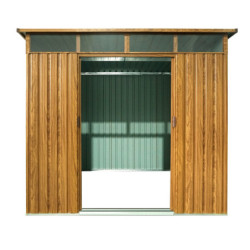 Abri de jardin Lübeck 86 - acier galvanisé marron - 4,05m² - Vitavia