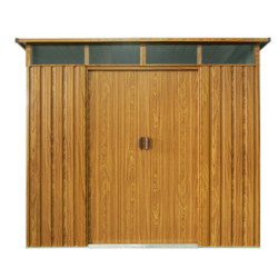 Abri de jardin Lübeck 86 - acier galvanisé marron - 4,05m² - Vitavia