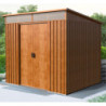 Abri de jardin Lübeck 86 - acier galvanisé marron - 4,05m² - Vitavia