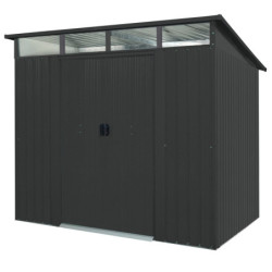 Abri de jardin Lübeck 86 - acier galvanisé gris  - 4,05m² - Vitavia
