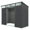 Abri de jardin Lübeck 86 - acier galvanisé gris  - 4,05m² - Vitavia