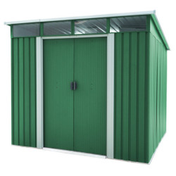 Abri de jardin Lübeck 89 - acier galvanisé vert - 5,98m² - Vitavia