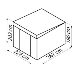 Abri de jardin Lübeck 89 - acier galvanisé vert - 5,98m² - Vitavia