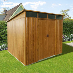 Abri de jardin Lübeck 89 - acier galvanisé marron - 5,98m² - Vitavia