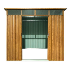 Abri de jardin Lübeck 89 - acier galvanisé marron - 5,98m² - Vitavia