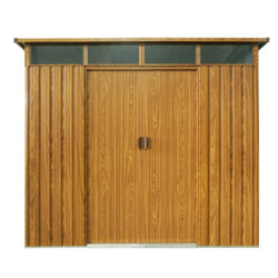 Abri de jardin Lübeck 89 - acier galvanisé marron - 5,98m² - Vitavia