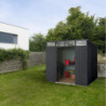 Abri de jardin Lübeck 89 - acier galvanisé gris - 5,98m² - Vitavia
