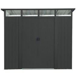 Abri de jardin Lübeck 89 - acier galvanisé gris - 5,98m² - Vitavia