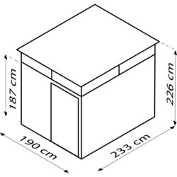 Abri de jardin Rheinfelden 78 - acier galvanisé gris  - 4,42m² - Vitavia