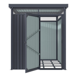 Abri de jardin Rheinfelden 78 - acier galvanisé gris  - 4,42m² - Vitavia