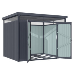 Abri de jardin Rheinfelden 108 - acier galvanisé gris  - Vitavia