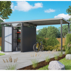 Abri de jardin Rheinfelden 78 avec appentis de 6,63m² - Vitavia