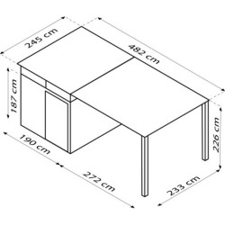Abri de jardin Rheinfelden 78 avec appentis de 6,63m² - Vitavia