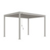 Pergola autoportante en alu beige sable et lames orientable 3x4m Ombrea