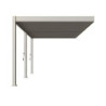 Pergola adossée en alu beige sable avec lames orientable 3x6m Ombrea