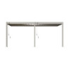Pergola adossée en alu beige sable avec lames orientable 3x6m Ombrea