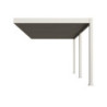Pergola adossée en alu beige sable avec lames orientable 3x6m Ombrea
