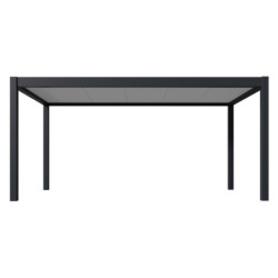 Carport 3x5m en aluminium gris et toit en acier - Ombrea