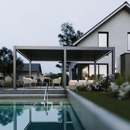 Kit éclairage LED + télécommande pour pergola autoportée 4x6mm Ombrea