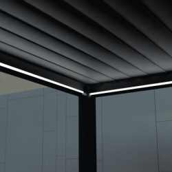 Kit éclairage LED + télécommande pour pergola autoportée 4x8m Ombrea