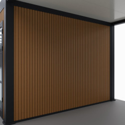 Carport 3x5m en alu gris et toit en acier - espace de rangement 6m²