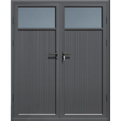 Carport 6x5m en aluminium gris et toit en acier - abri de 6m² - Ombrea