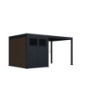 Pergola autoportante 9m² en alu gris avec abri de stockage 6m² - Ombrea