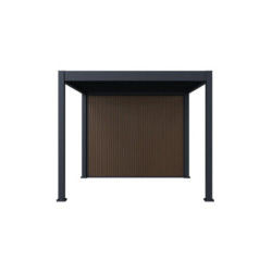 Pergola autoportante 9m² en alu gris avec abri de stockage 6m² - Ombrea