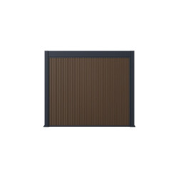 Pergola autoportante 9m² en alu gris avec abri de stockage 6m² - Ombrea