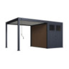 Pergola 9m² en alu gris - blanc avec abri de stockage 6m² - Ombrea