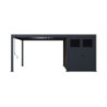 Pergola autoportante en alu gris avec 3x4m - abri 6m² - Ombrea