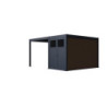 Pergola autoportante en alu gris avec 3x4m - abri 6m² - Ombrea